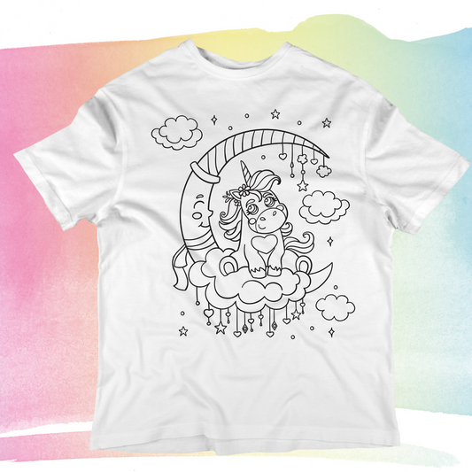 Dreaming unicorn - happy flowers coloring shirt 23777000189